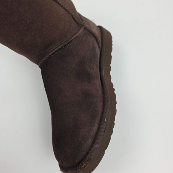 UGG Australia Bailey Bow II Suede Winter Boots 6 Sherpa Chocolate Brown Y2k 90s - Picture 4 of 7